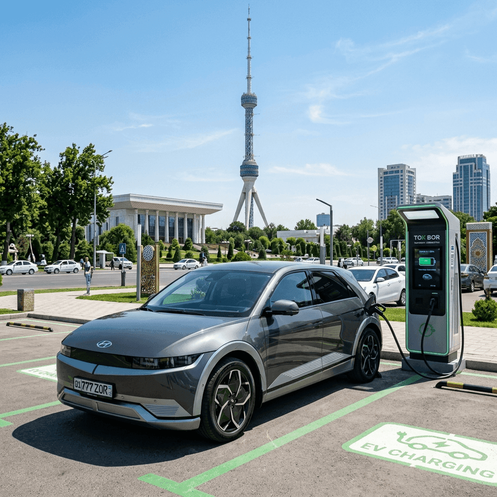 Oʻzbekistonda elektromobilni qayerda va qanday zaryadlash: stansiyalar, tariflar va uyda zaryad